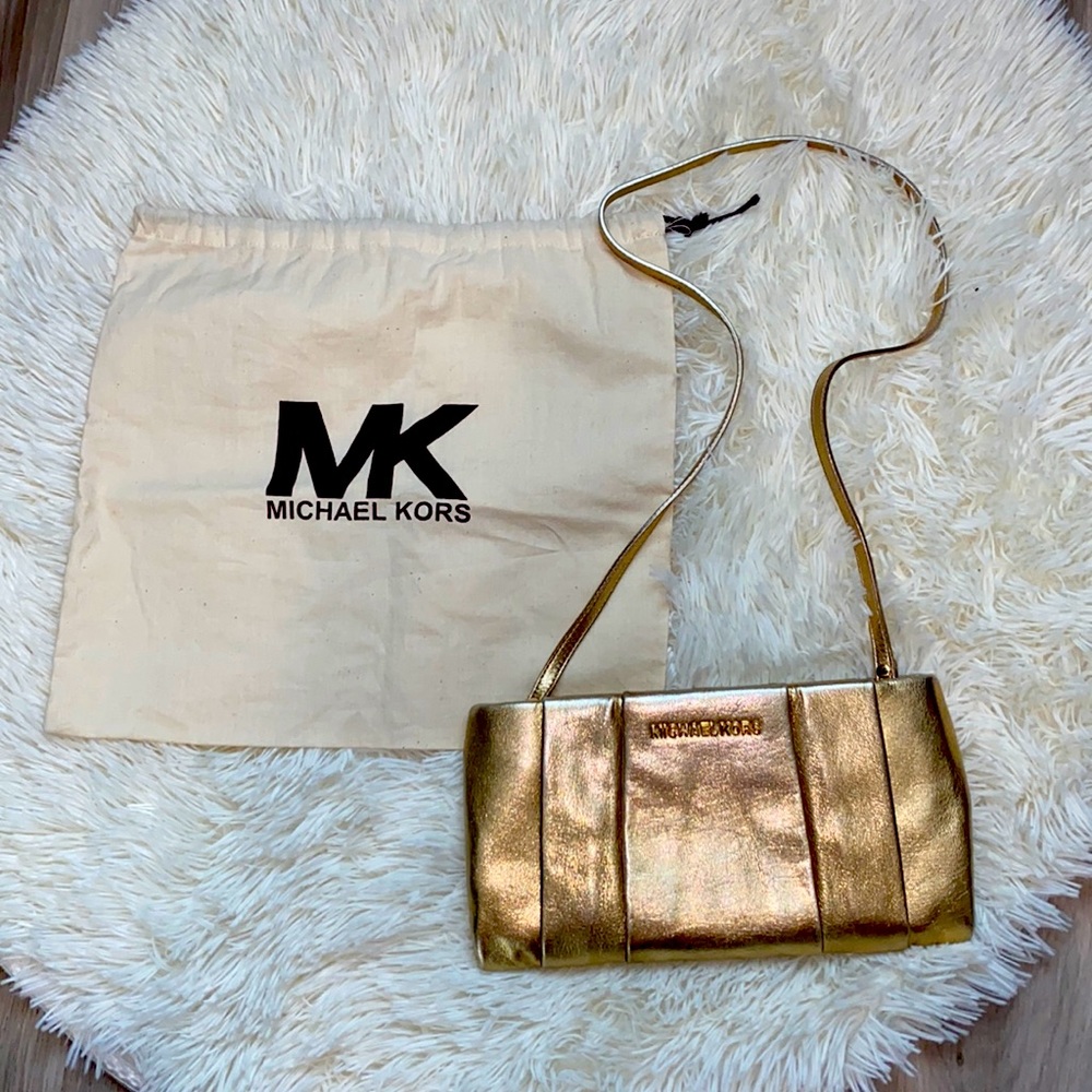 Gold Michael Kors clutch/evening bag